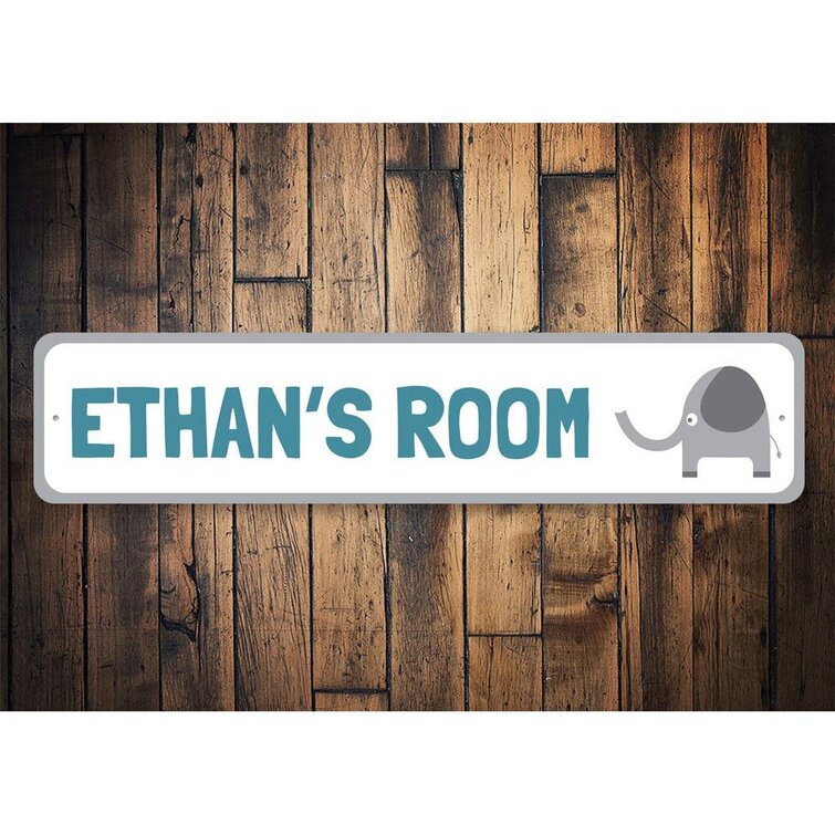 Lizton Sign Shop, Inc Elephant Playroom Aluminum Sign 