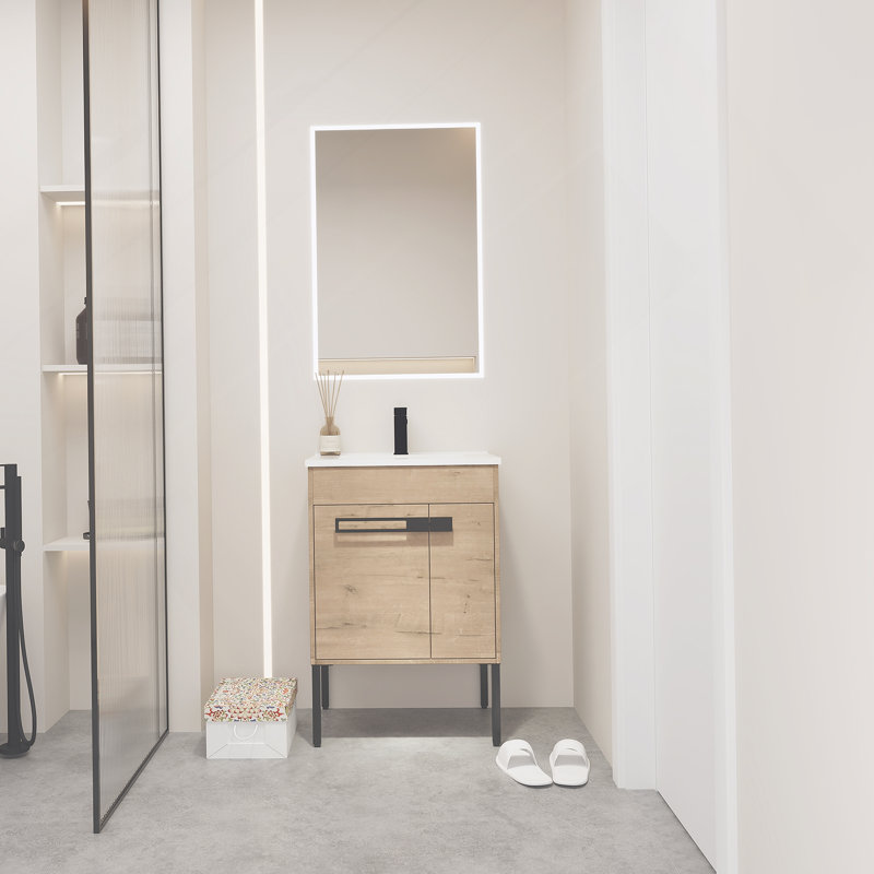 Meuble-lavabo autoportant avec lavabo