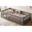 Lits sécuritaires pour enfants, lit simple en bois de pin, style rustique gris pour la maison