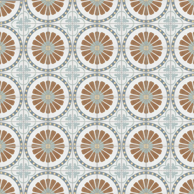 Revival Ring Mini 4" x 4" Ceramic Patterned Wall & Floor Tile