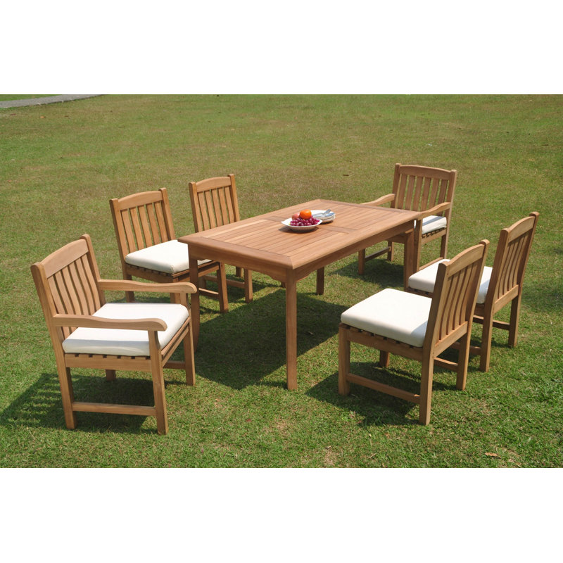 Potrero Outdoor 7 - Piece Teak Dining Set