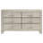 Qanto Wide Dresser With 6 Drawers, Rustic Cream Wood