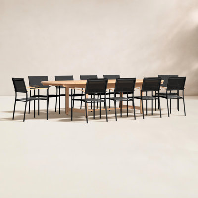 Anautica 118" Teak Patio Dining Set