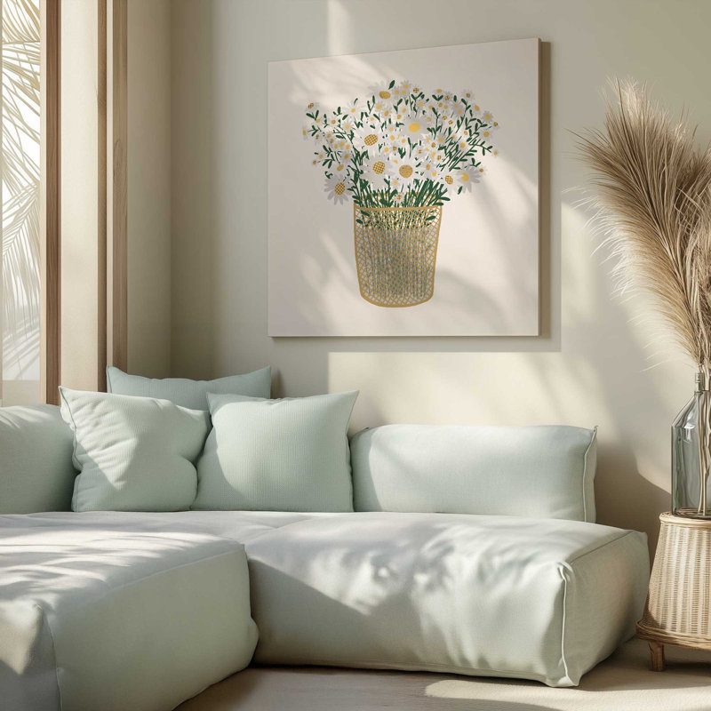 «Sweet as a Daisy» par Alisa Galitsyna, reproduction d'art sur toile, H 30 po x l 30 po x P 1,375 po, Toile tendue