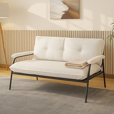 Siège et dossier rembourrés de structure métallique moderne pour le salon, la chambre à coucher, la réception
