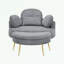 Fauteuils d'appoint en velours côtelé avec repose-pieds-911091811