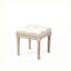 Élégant tabouret d'appoint capitonné, tabouret de meuble-lavabo rembourré avec pieds sculptés