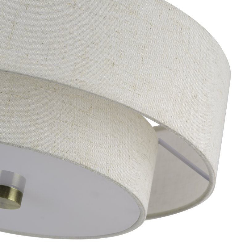 Acree 2 Light Antique Brass Medium Semi-flush, 8.25" H x 13" W x 13" D, 2 Lights