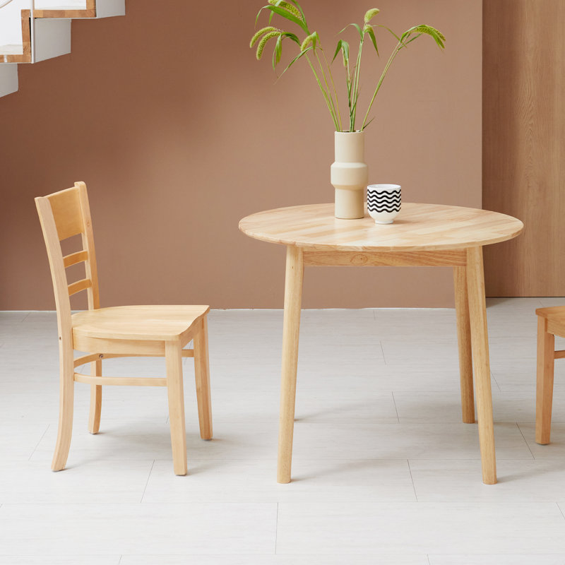 Rowley Solid Wood Modern Dining Table Set, Natural