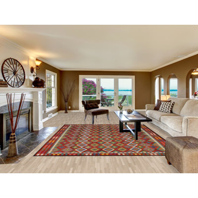 Tapis oriental en laine Kilim All-Over 8 x 10