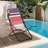 Portable Folding Beach Chair with Headrest for Camping or Bench