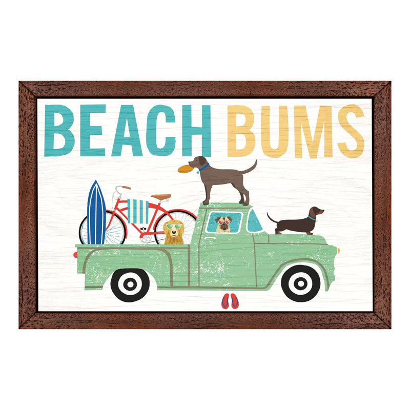 Truck I by Michael Mullan - Floater Frame Print on Canvas, Brown Framed