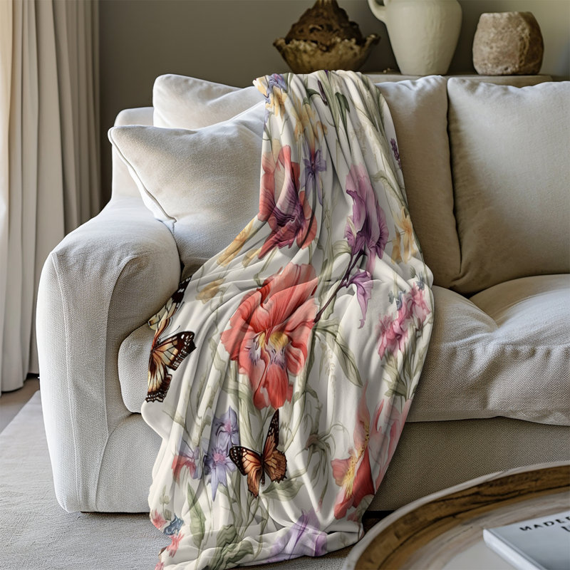 Couverture Soft Petal Butterfly Haven, Grand lit