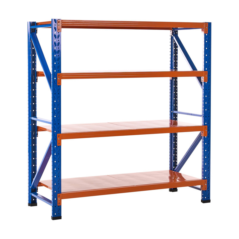 Steel Basic Storage System, 200cmH x 200cmW x 60cmD, Orange/Blue