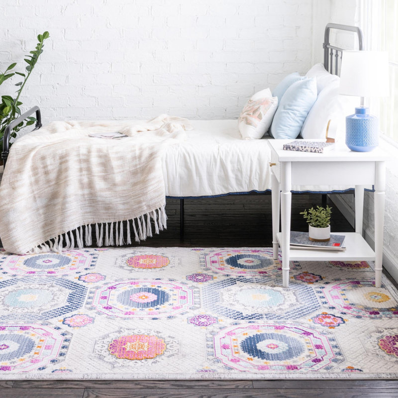 Floral Indoor Rug, Rectangle 8' x 9'10"