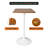 Travis 24" Square Bar Height Table With MDF Top And Stainless Steel Pedestal Base - Dining Table For Modern Home And Kitchen-235228639-235228635