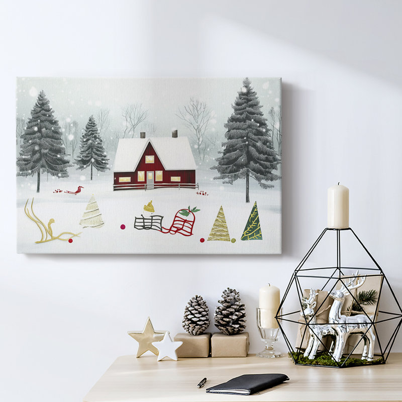 Christmas Holiday Arts - Toile tendue avec châssis, H 8 po x l 12 po