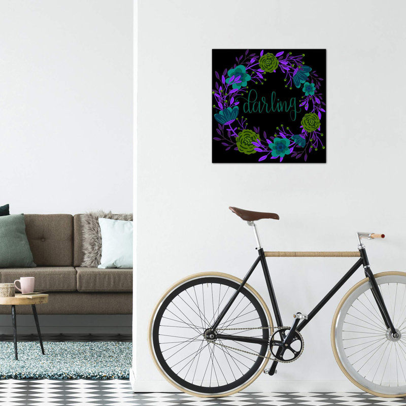 «Enchanted Garden II» par Emily Cromwell - impression d'art graphique, Toile tendue, Pas de tapis