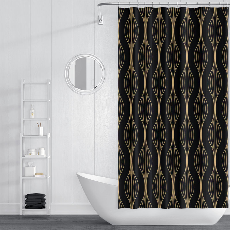Rideau de douche simple Illughi, L 70 po x L 93 po