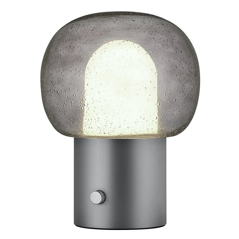 Glass Lamp, Gunmetal, Gunmetal