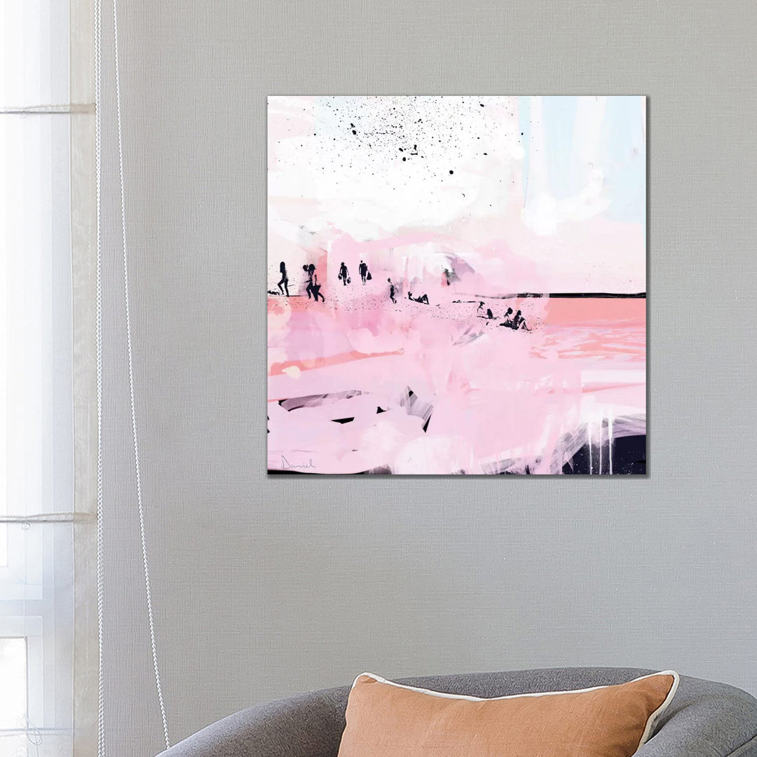 Peach Beach by Dan Hobday - Wrapped Canvas Painting