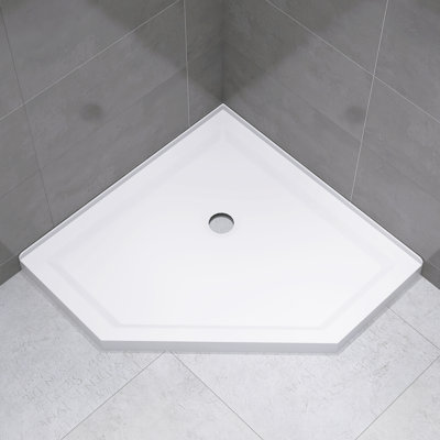 Neo-Angle Acrylic And ABS Shower Base, 36 In. D X 36 In. W X 3.5 In. H