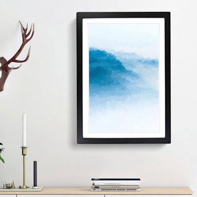 Mountains in Camaggiore Italy in Abstract - Framed Print