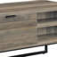 Table basse de style rustique avec détails et grand espace de rangement en finition organisée