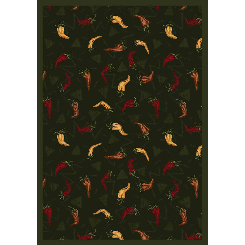 Tapis émeraude touffeté Whimsy Jalapeno Fiesta, 5 pi 4 po x 7 pi 8 po