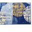 Tapis bleu / beige / ivoire à pois Tijs-932649482