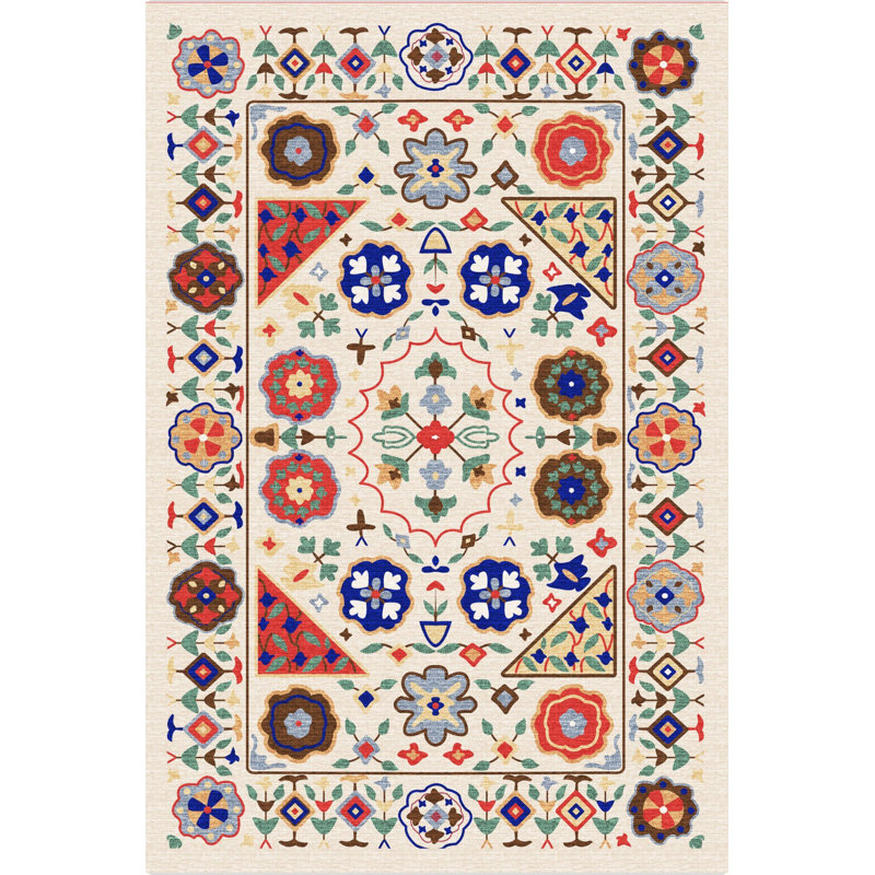 Prestin Performance Washable Oriental Indoor / Outdoor Rug, Runner 2'8" x 6'7"