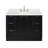 Haun 48'' Solid Wood Single Bathroom Vanity with 1.5'' Carrara Quartz Top in Black, Oval Sink-1283174762-1283174757-1283174761