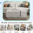 Rectangular Sliding Top Coffee Table With 2 Drawers And 2 Hidden Storage Compartments