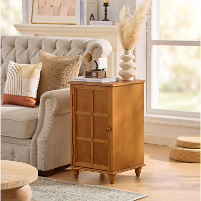 Grande armoire de rangement Mid-Century moderne en noyer, console rétro 27 "avec portes et tablettes réglables, organisateur de serviettes fonctionnel pour la salle de bain, la cuisine, le vestibule, le couloir, le salon, le garage
