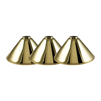 Brass Pool Table Light Shades - Set of 3
