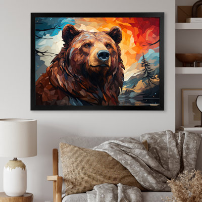 Deavion Bear Majestic Geometric I - Bear Wall Art For Living Room