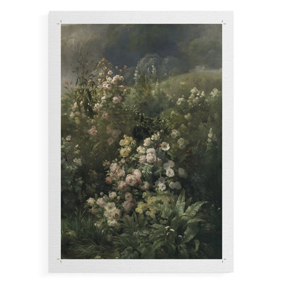 Motif floral rétro CCVVI - impression sur toile seulement - non encadrée