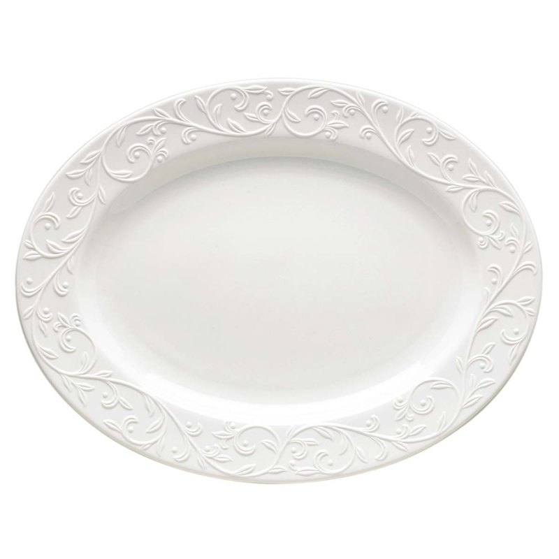 Plateau ovale Lenox Opale Innocence