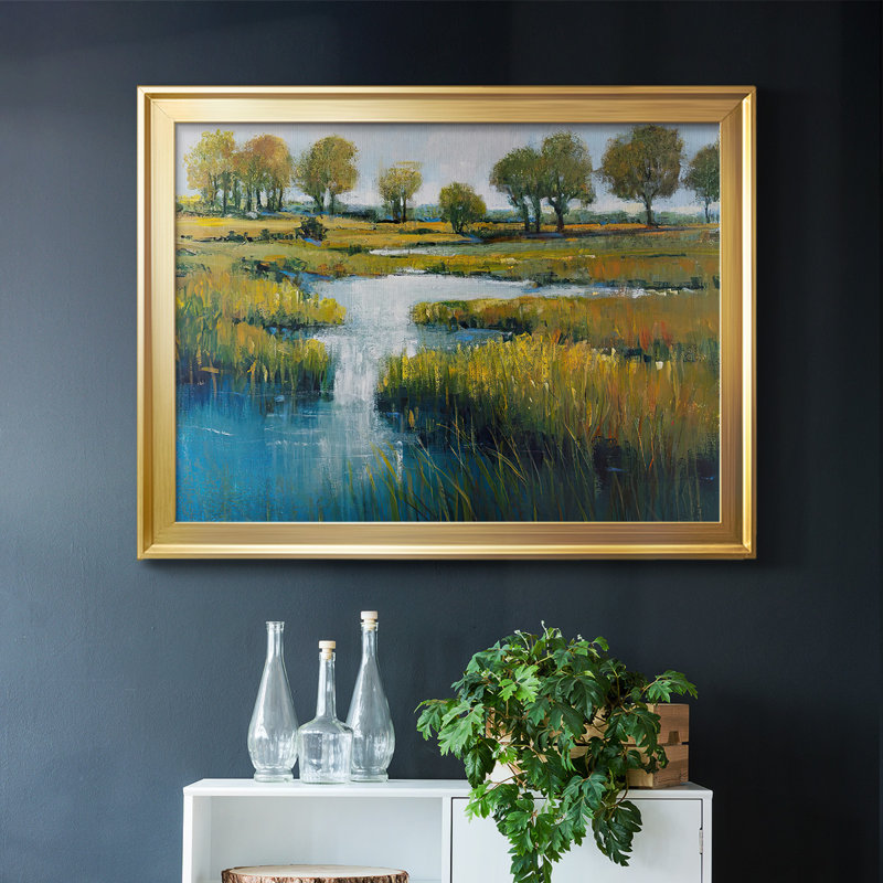 Marshland View III, reproduction d'art sur toile, Or, H 26 po x l 38 po x P 1,5 po