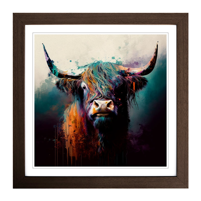 1 Piece Single Picture Frame Wall Art, Walnut