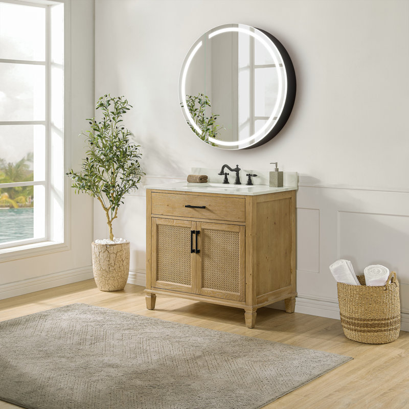 Armoire à pharmacie lumineuse pour salle de bain 24 po x 24 po Radiant