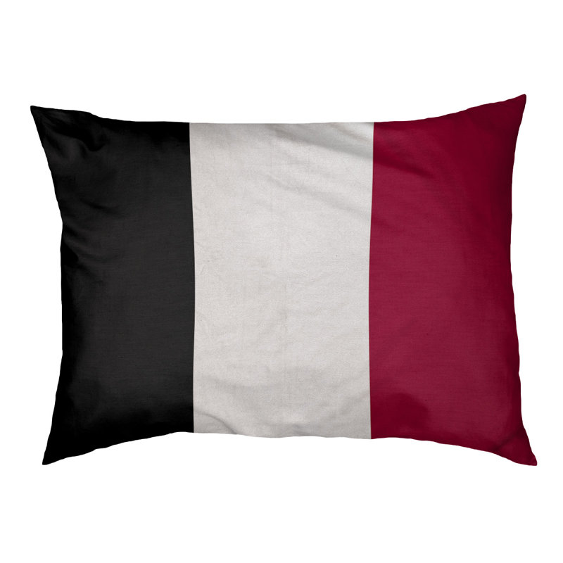 Coussin Designer, Grand (L 40 po x l 50 po), Noir / blanc / rouge