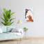 Serene Sitting Figure Abstract Contemporary Wall Art Print 1 Piece Wrapped Canvas Wall Art-1781947731