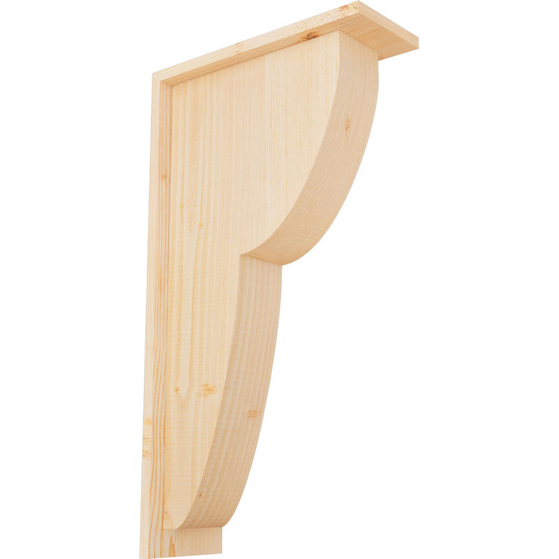 Corbeau Crestline avec contre-plaque, H 26 po x l 5,5 po x P 14 po, Sapin de Douglas, Lisse