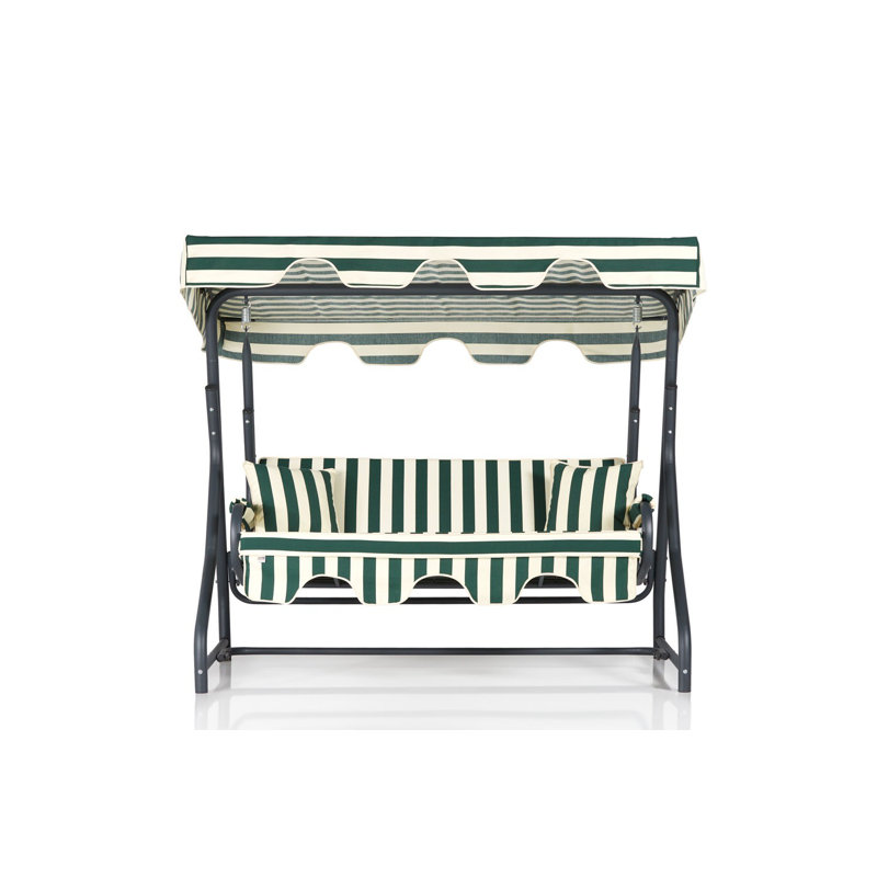 Atlante 3 Person Metal and Cushions Porch Swing