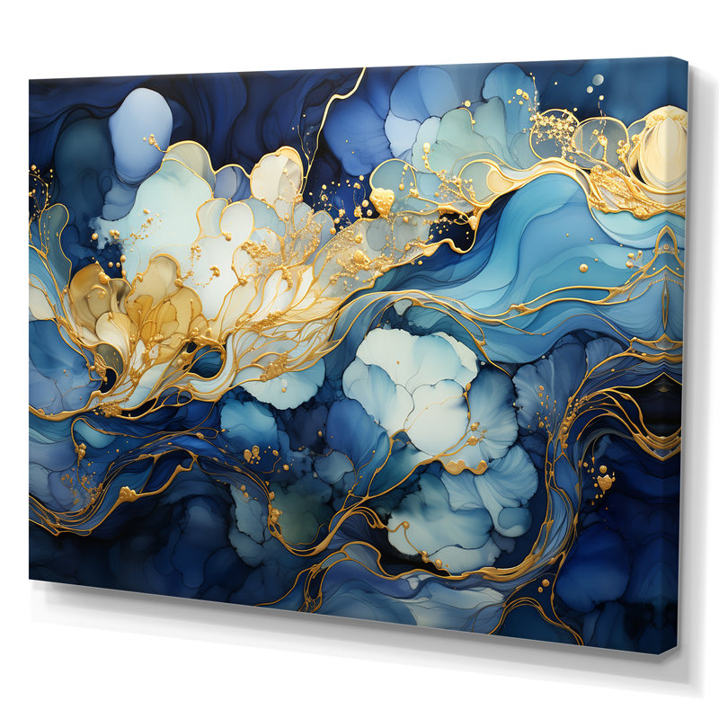 «Celestial Blue and White Sky», impression sur toile, Toile tendue, H 12 po x l 20 po x P 1 po