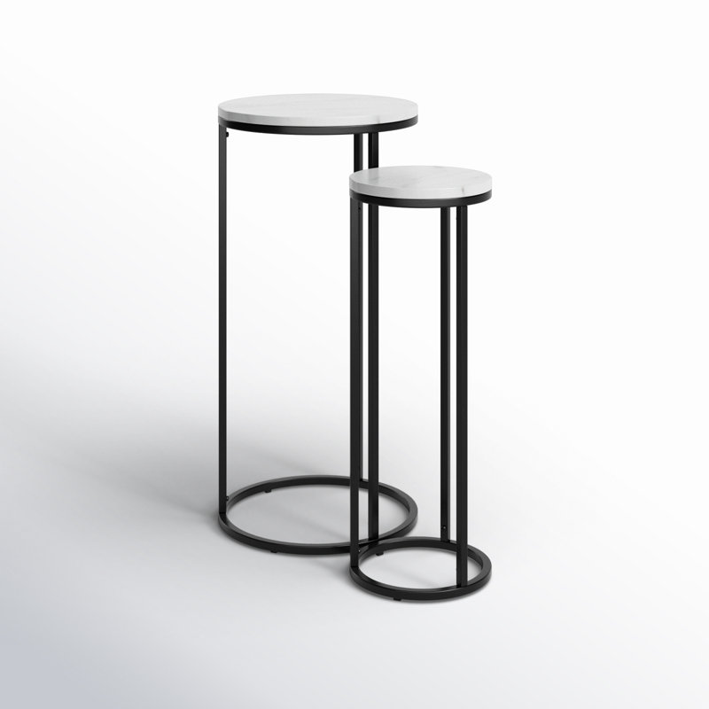 Tables gigognes de 25 po Vincie, Noir