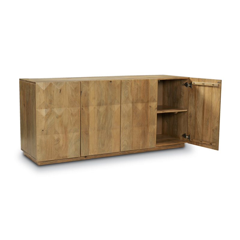 Kollette 72" Mango Wood Sideboard, Natual