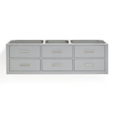 60'' W Wall Mounted Double Bathroom Vanity Base