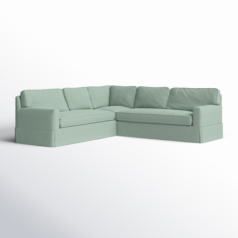 Taylor Upholstered L-Shaped Sectional Symmetrical, Bayou Spray Canvas